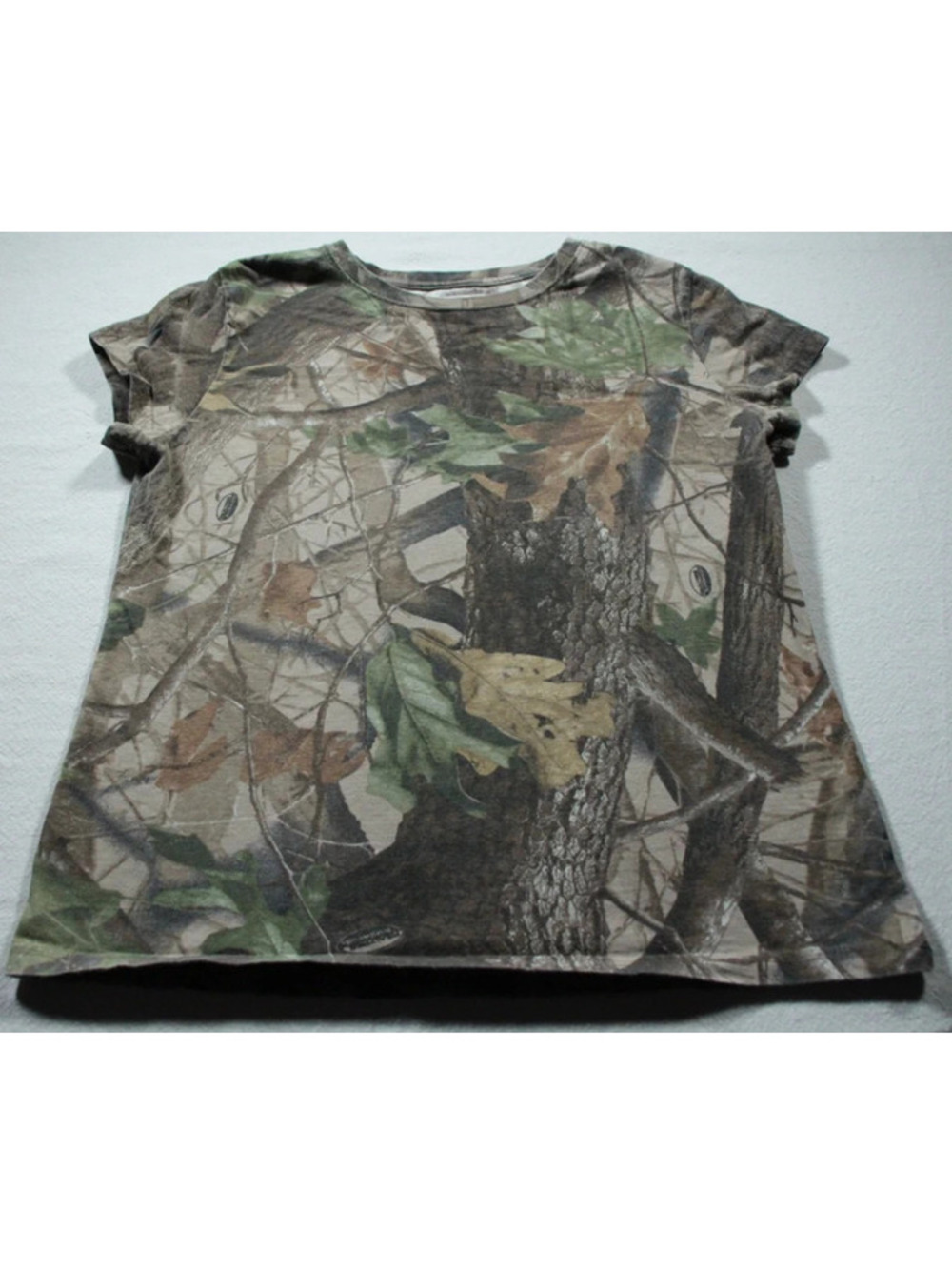 Women's Ivory Outfitters Camo T-Shirt Camouflage L 12-14 Realtree Hardwood